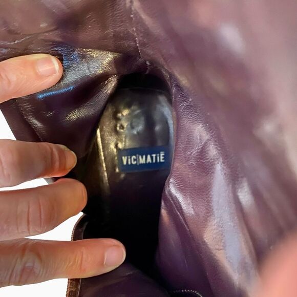 EUC Fabulous VicMatie Brown croc-embossed leather Cowboy Boots - Picture 9 of 9